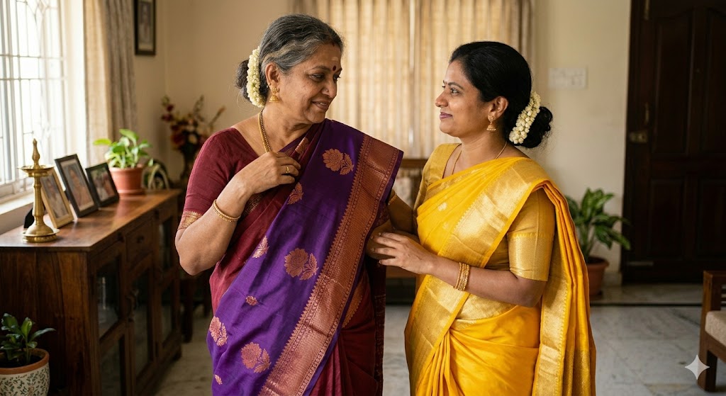 ஊதா நிறப் புடவை